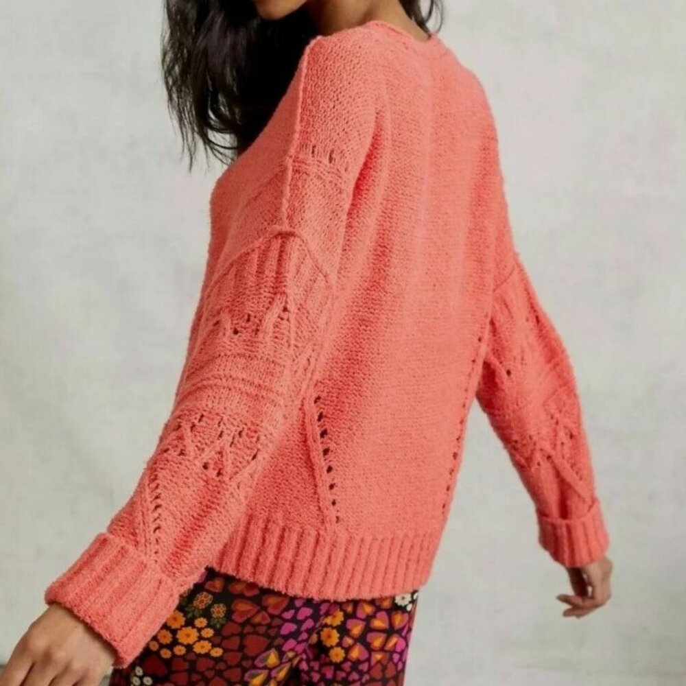 NWOT Anthropologie Pilcro Marla Chunky Knit V-Neck Sweater XS